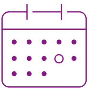 Kalender mit mehreren markierten Tagen